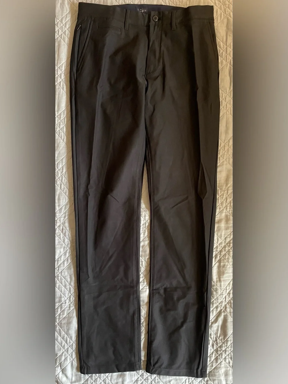 J.CREW 484 Slim-fit tech pant in Black Size 31/32 NWT $128 CG696